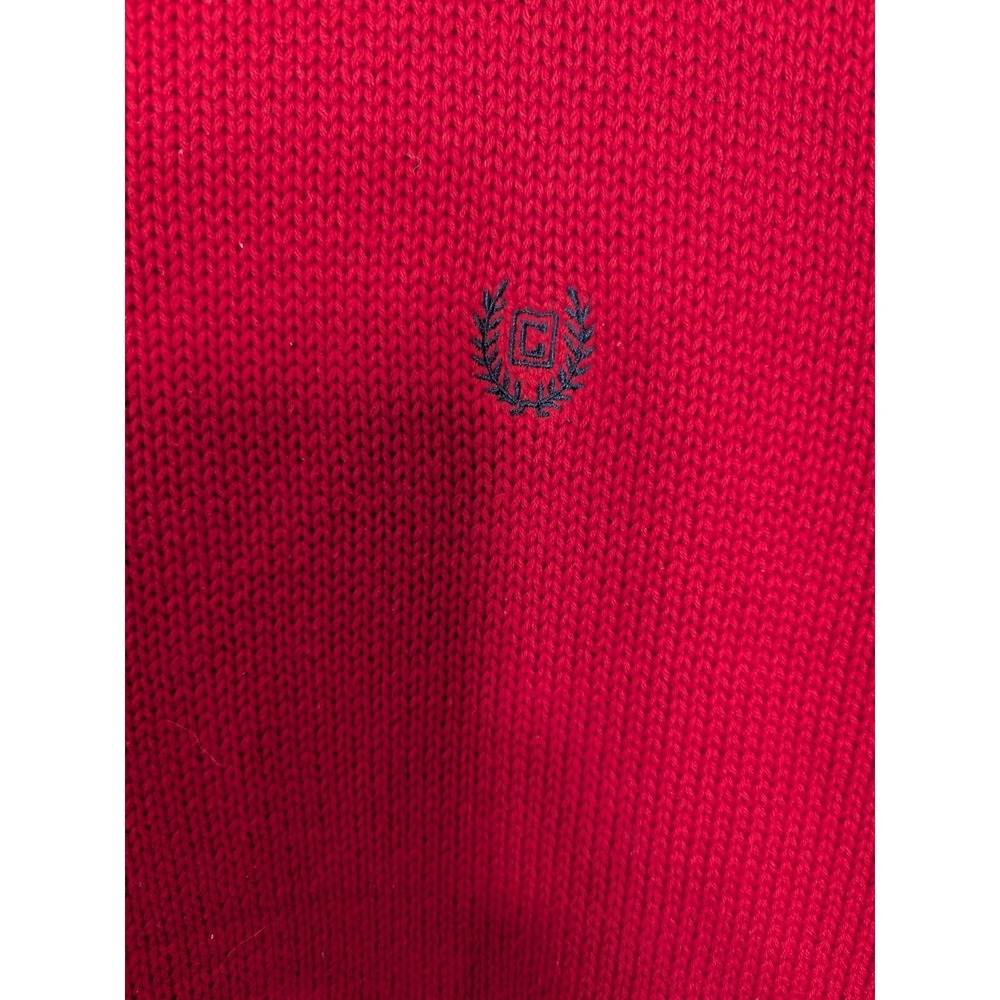 Chaps Men's Size XXL  1/4 Zip Pullover Knit Sweater Christmas Red - Picture 5 of 10